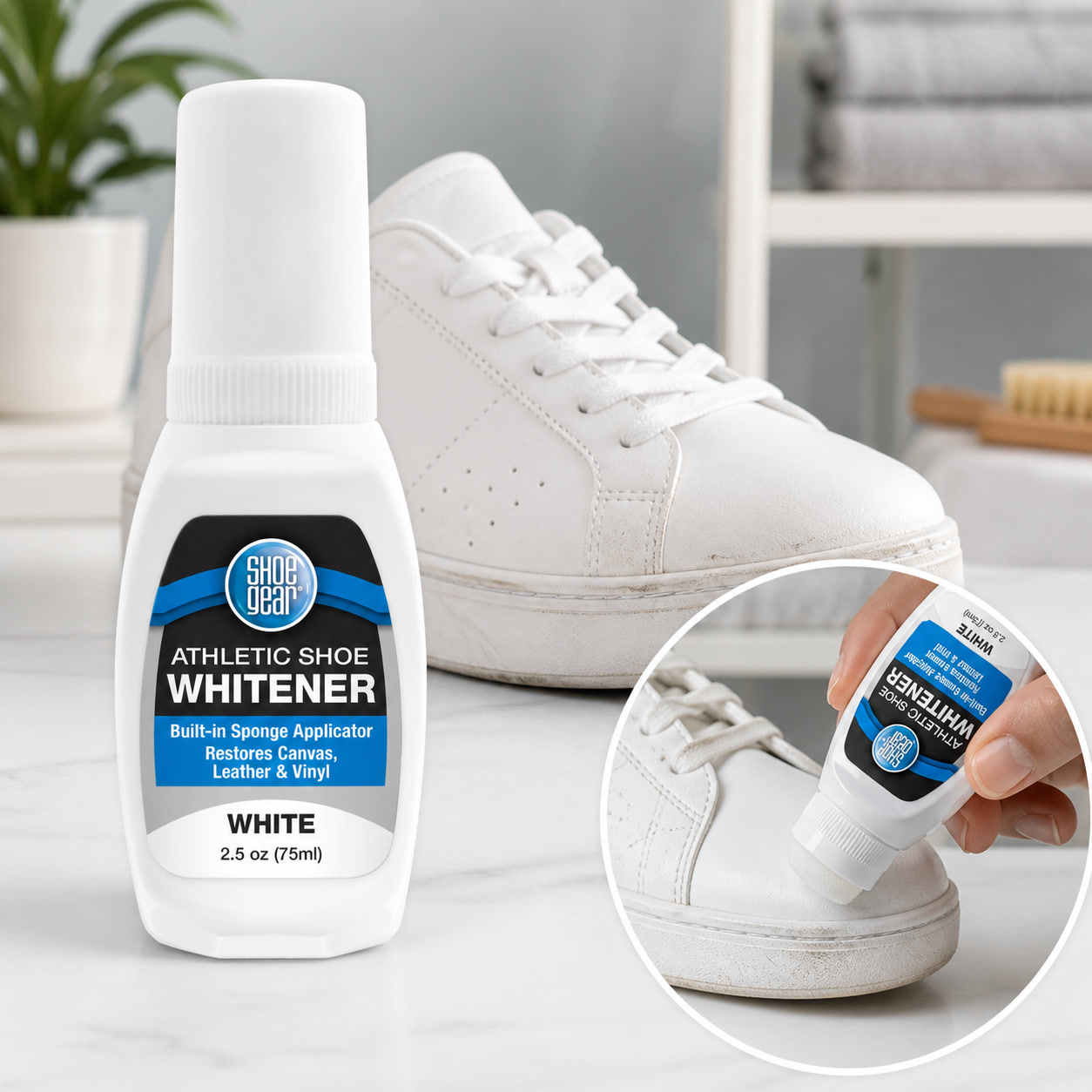 Sneaker Care Whitener - 스포츠 신발용 액상 미백제 2.5oz, 운동화