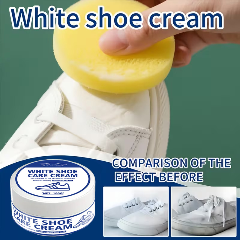 화이트 스니커 케어 크림 (스펀지 포함): 누런끼 제거 - Sneaker Care Whitener 리뷰 및 가격